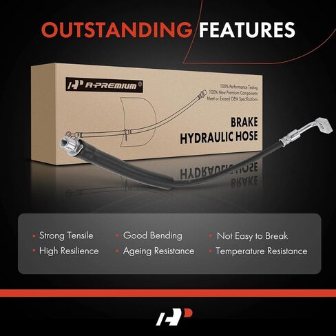 A-Premium Front Driver Brake Hydraulic Hose Compatible with Select Cadillac Models - SRX 2010 2011 2012 2013 2014 2015 2016 in Kuwait