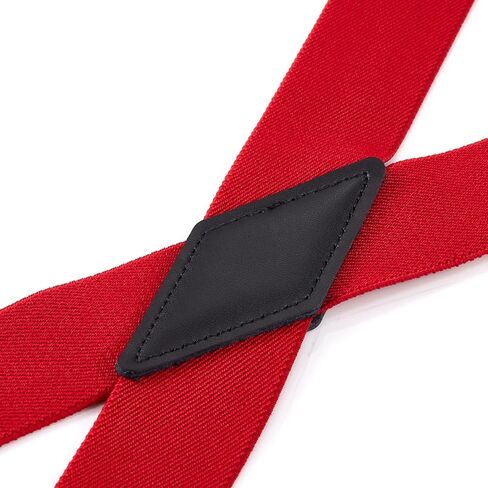 Buyless Fashion Suspenders for Men - 48" Adjustable Straps 1 1/4" - X Back with Black Hooks in Saudi Arabia