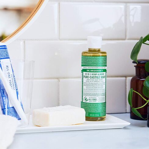 Dr. Bronner's - Pure-Castile Liquid Soap Variety Pack - Almond, Lavender, Baby Unscented, & Peppermint, Made w/Organic Oils, 18-in-1 Uses: Face, Body, Hair, Laundry, Pets, Dishes, Etc. (16oz, 4-Pack) in Saudi Arabia