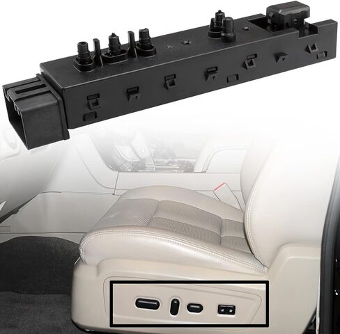 Power Seat Adjust Switch Left Driver Side Fits 2006-2019 Ford Lincoln 2006-2011 Mercury 10 Way Adjuster Tilt Control Recliner Switch 9L3T-14B709-FAW 9L3Z-14A701-FB in Saudi Arabia