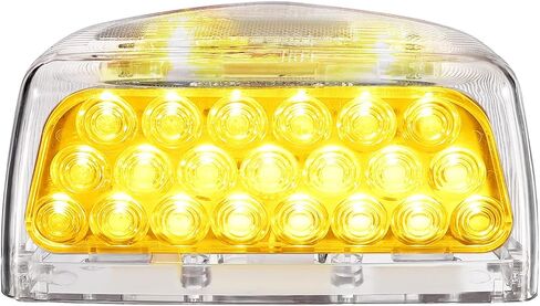 Partsam 2 قطعة العنبر 31 LED المصباح الأمامي إشارة الانعطاف الأمامية مع 3 أسلاك بديلة لـ Peterbilt 379 359 357 365 378، محكمة الغلق للماء in Saudi Arabia