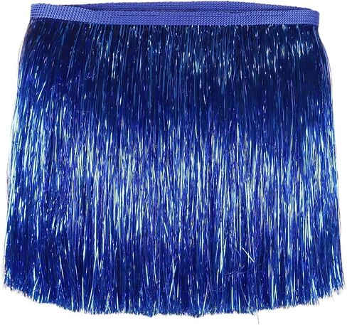 10 Yards 8 Inch Wide Metallic Fringe Trim Tinsel Fringe Tinsel Trim DIY Latin Dance Costume Clothing Accessories Shiny Tassel Lace Fringe Trimming (Purple) in Saudi Arabia