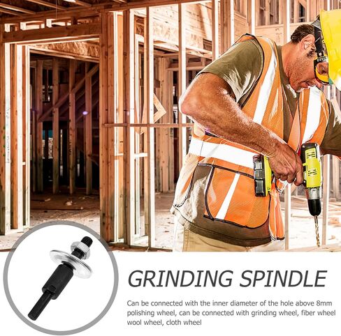 Homoyoyo 2 Sets Wheel Spindle Electric Motor Arbor Core Drill Adapter Grinding Wheel Part Motor Arbor Attachment Drill Bit Sharpener Mandrel for Buffing Shaft to Rotate Electric Drill Steel in Kuwait