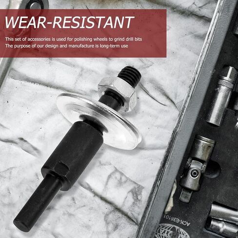 Homoyoyo 2 Sets Wheel Spindle Electric Motor Arbor Core Drill Adapter Grinding Wheel Part Motor Arbor Attachment Drill Bit Sharpener Mandrel for Buffing Shaft to Rotate Electric Drill Steel in Kuwait