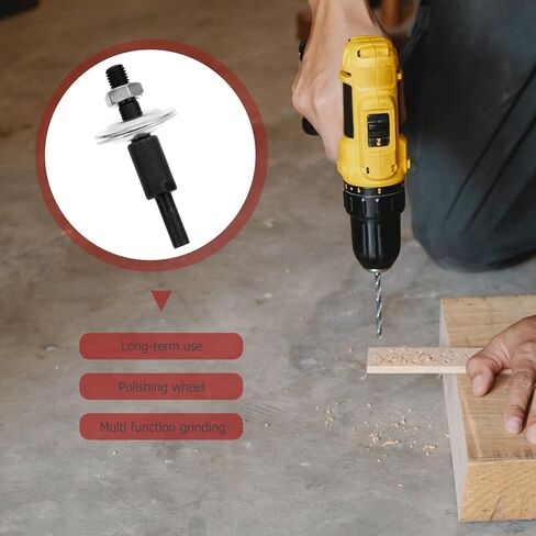 Homoyoyo 2 Sets Wheel Spindle Electric Motor Arbor Core Drill Adapter Grinding Wheel Part Motor Arbor Attachment Drill Bit Sharpener Mandrel for Buffing Shaft to Rotate Electric Drill Steel in Kuwait