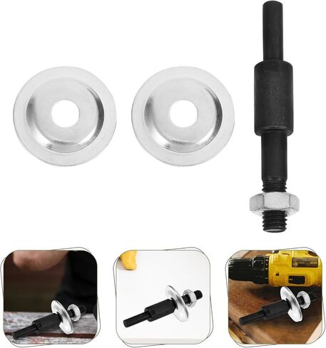 Homoyoyo 2 Sets Wheel Spindle Electric Motor Arbor Core Drill Adapter Grinding Wheel Part Motor Arbor Attachment Drill Bit Sharpener Mandrel for Buffing Shaft to Rotate Electric Drill Steel in Kuwait