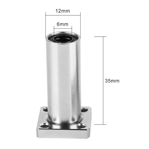Niooliuk حزمة من 2) LMKL6UU محامل كروية خطية طويلة للغاية مربعة الشكل مزدوجة الجوانب محكمة الغلق من المطاط، قطر تجويف 6 مم، 12 مم OD، طول 35 مم in Kuwait