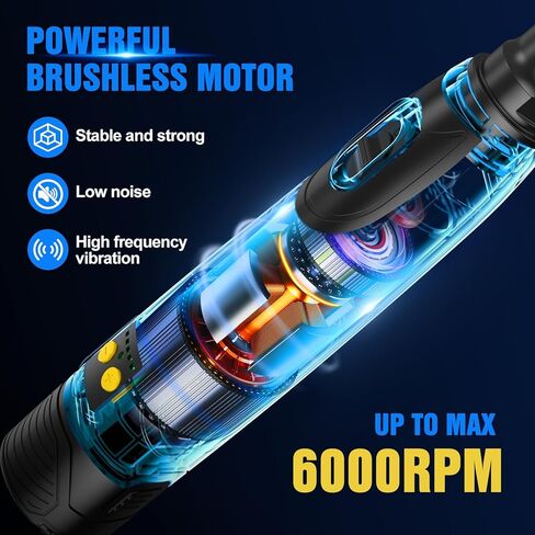 Avhrit Mini Car Polisher, Cordless Orbital Buffer with 2 Batteries Pads Kit, 5 Variable Speed 2500-6500RPM for Car Detailing 1 Inch, 1.5 Inch, 2 Inch Pads in Kuwait