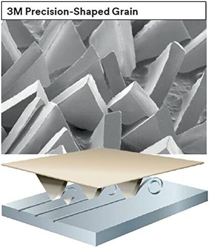 عجلة Cubitron Scotch-Brite Deburr and Finish PRO الموحدة، 3 بوصة × 1/4 بوصة × 1/4 بوصة 6C MED+، 40 لكل علبة in Kuwait