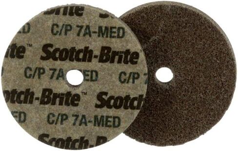 Scotch-Brite 08942 Cut and Polish Unitized Wheel, 8" x 1/4" x 3/4" 7A MED, 8" Diameter, Abrasive Grit, 5500 RPM (Pack of 8) in Saudi Arabia