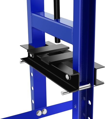 PULLAFUN Hydraulic Press, 6-Ton Benchtop Hydraulic Shop Press with Pressure Gauge, H-Frame Garage Floor Press, Adjustable Working Table Height, Blue in Saudi Arabia