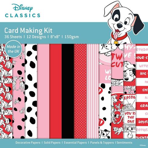 Creative World of Crafts 101 Dalmations - Card Making Pad, DYP0017, 8 x 8 inches, Multicoloured in Saudi Arabia