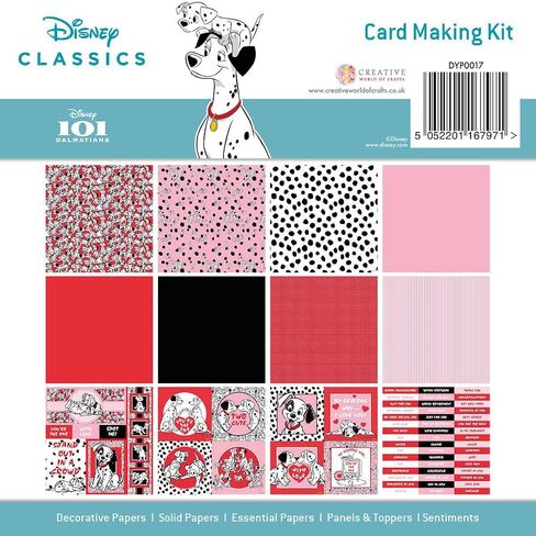 Creative World of Crafts 101 Dalmations - Card Making Pad, DYP0017, 8 x 8 inches, Multicoloured in Saudi Arabia