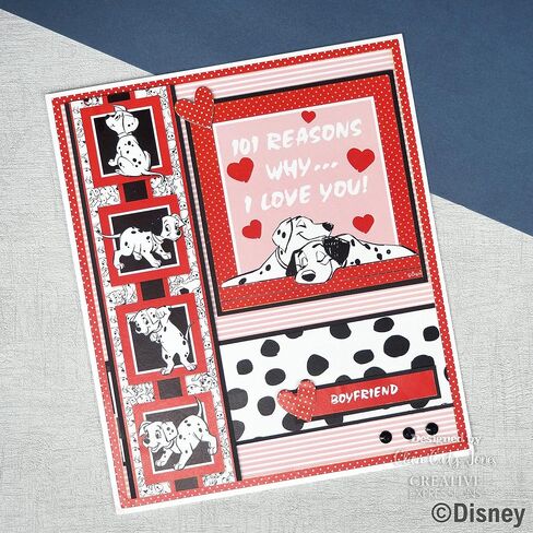 Creative World of Crafts 101 Dalmations - Card Making Pad, DYP0017, 8 x 8 inches, Multicoloured in Saudi Arabia