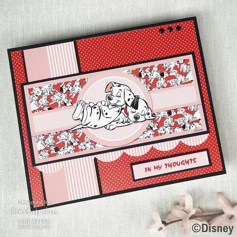 Creative World of Crafts 101 Dalmations - Card Making Pad, DYP0017, 8 x 8 inches, Multicoloured in Saudi Arabia