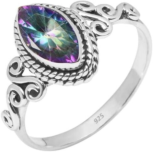 Ruby Stone Ring 925 Sterling Silver Statement Ring For Women and Girls Handmade Rings Natural Gemstone Ring Promise Ring For Christmas Size US 8 Gift For Her in Saudi Arabia