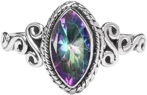 Ruby Stone Ring 925 Sterling Silver Statement Ring For Women and Girls Handmade Rings Natural Gemstone Ring Promise Ring For Christmas Size US 8 Gift For Her in Saudi Arabia