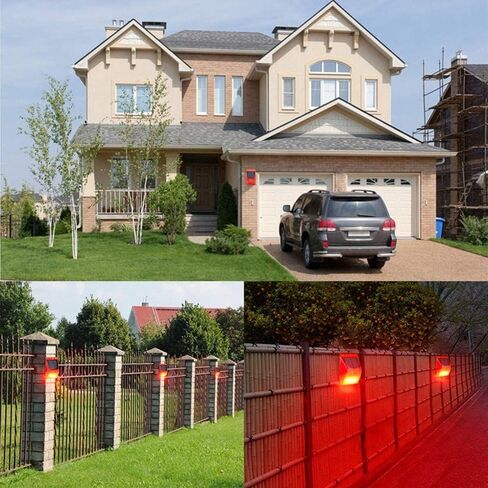 ChunHee Solar Alarm Strobe Light with Remote Control Motion Sensor Detector Outdoor Alarm 129db Sound Security Siren IP65 Waterproof Protected for Villa, Chicken coop, Farm, Yard, 4 Pack in Saudi Arabia