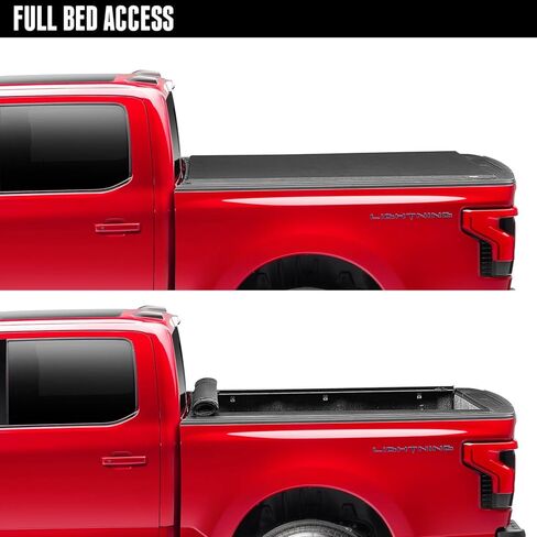 أغطية التمساح ETX غطاء تونيو لسرير الشاحنة الناعم القابل للطي | 53311 | يناسب 2008 - 2016 Ford F-250/350/450 Super Duty مقاس 6 أقدام و9 بوصات (81 بوصة)، أسود in Kuwait