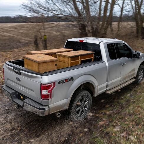 أغطية التمساح ETX غطاء تونيو لسرير الشاحنة الناعم القابل للطي | 53311 | يناسب 2008 - 2016 Ford F-250/350/450 Super Duty مقاس 6 أقدام و9 بوصات (81 بوصة)، أسود in Kuwait
