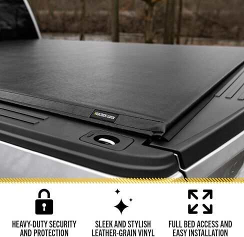 أغطية التمساح ETX غطاء تونيو لسرير الشاحنة الناعم القابل للطي | 53311 | يناسب 2008 - 2016 Ford F-250/350/450 Super Duty مقاس 6 أقدام و9 بوصات (81 بوصة)، أسود in Kuwait
