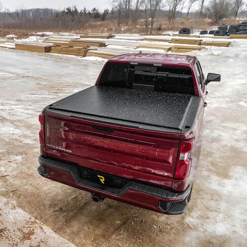 أغطية التمساح ETX غطاء تونيو لسرير الشاحنة الناعم القابل للطي | 53311 | يناسب 2008 - 2016 Ford F-250/350/450 Super Duty مقاس 6 أقدام و9 بوصات (81 بوصة)، أسود in Kuwait