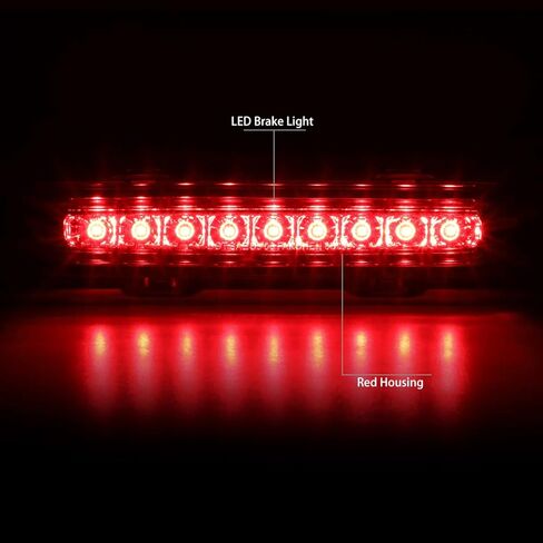 DNA MOTORING 3BL-CHA06-LED-BK-SM غطاء أسود LED مصباح فرامل خلفي ثالث [متوافق مع شاحن دودج 06-10] in Kuwait