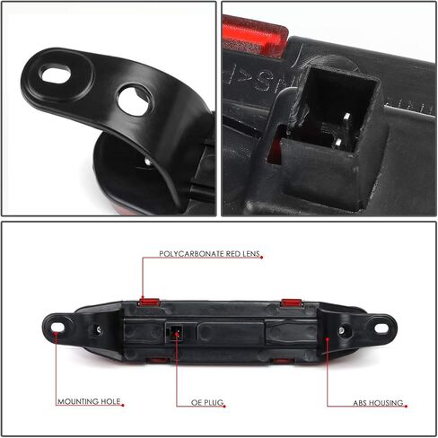 DNA MOTORING 3BL-CHA06-LED-BK-SM غطاء أسود LED مصباح فرامل خلفي ثالث [متوافق مع شاحن دودج 06-10] in Kuwait