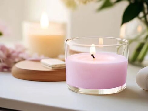 AMOTIE 6 Pack Candle Jars for Making Candles - 16oz Clear Empty Glass Candle Making Jars with Bamboo Lids and Sticky Labels, Bulk Candle Containers, Candle Making Supplies - Dishwasher Safe in Saudi Arabia