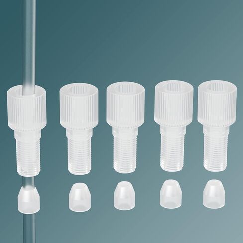 محول غطاء المنفذ 1/4"-28 UNF(M) بقاعدة مسطحة لأنابيب OD 1/8 بوصة، وصلة أنابيب صلبة مع حلقة تركيب الضغط؛ 5/حزمة (شفاف) in Saudi Arabia