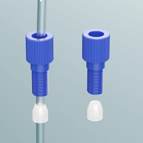 محول غطاء المنفذ 1/4"-28 UNF(M) بقاعدة مسطحة لأنابيب OD 1/8 بوصة، وصلة أنابيب صلبة مع حلقة تركيب الضغط؛ 5/حزمة (شفاف) in Saudi Arabia