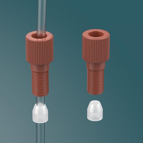 محول غطاء المنفذ 1/4"-28 UNF(M) بقاعدة مسطحة لأنابيب OD 1/8 بوصة، وصلة أنابيب صلبة مع حلقة تركيب الضغط؛ 5/حزمة (شفاف) in Saudi Arabia