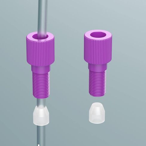 محول غطاء المنفذ 1/4"-28 UNF(M) بقاعدة مسطحة لأنابيب OD 1/8 بوصة، وصلة أنابيب صلبة مع حلقة تركيب الضغط؛ 5/حزمة (شفاف) in Saudi Arabia