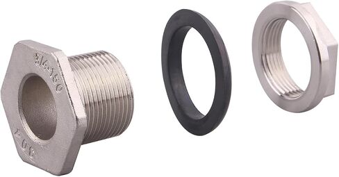 DERNORD 3/4" Female Bulkhead Water Tank Connector Stainless Steel Bulkhead Fittings Pack of 5 in Saudi Arabia