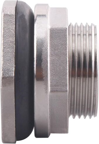 DERNORD 3/4" Female Bulkhead Water Tank Connector Stainless Steel Bulkhead Fittings Pack of 5 in Saudi Arabia
