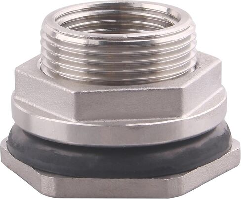 DERNORD 3/4" Female Bulkhead Water Tank Connector Stainless Steel Bulkhead Fittings Pack of 5 in Saudi Arabia
