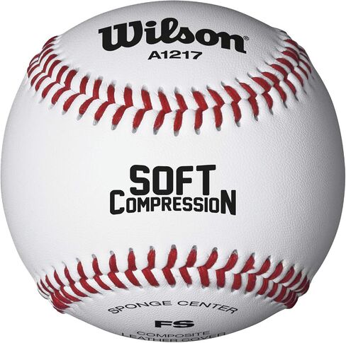 WILSON Sporting Goods Practice and Soft Compression Baseballs, A1217, FS (One Dozen), white in Saudi Arabia