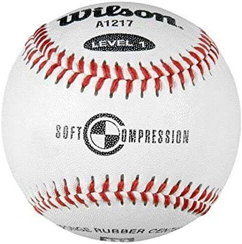 WILSON Sporting Goods Practice and Soft Compression Baseballs, A1217, FS (One Dozen), white in Saudi Arabia