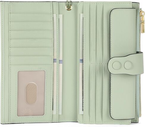 SENDFN Large Womens Wallet Genuine Leather RFID Blocking Multi Card Organizer Wristlet in Saudi Arabia