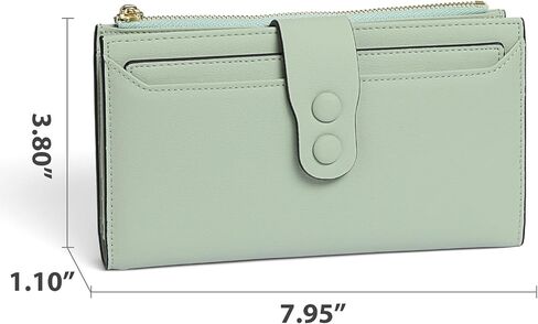 SENDFN Large Womens Wallet Genuine Leather RFID Blocking Multi Card Organizer Wristlet in Saudi Arabia