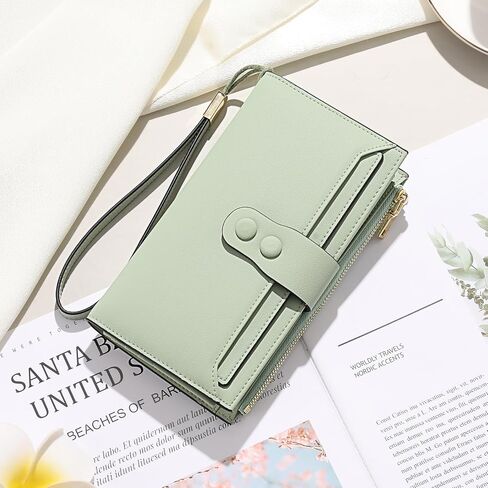 SENDFN Large Womens Wallet Genuine Leather RFID Blocking Multi Card Organizer Wristlet in Saudi Arabia