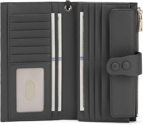 SENDFN Large Womens Wallet Genuine Leather RFID Blocking Multi Card Organizer Wristlet in Saudi Arabia