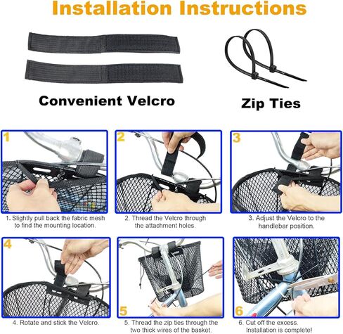 سلة الدراجة الأمامية للكبار من Mkuero، سلال الدراجة للنساء، سلة دراجة سلكية معدنية مقاومة للماء مع غطاء شبكي، مناسبة لمعظم الدراجات للبالغين، ملحقات الدراجة in Kuwait