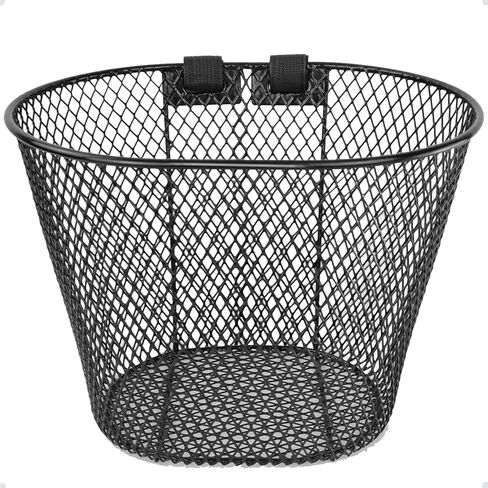 سلة الدراجة الأمامية للكبار من Mkuero، سلال الدراجة للنساء، سلة دراجة سلكية معدنية مقاومة للماء مع غطاء شبكي، مناسبة لمعظم الدراجات للبالغين، ملحقات الدراجة in Kuwait