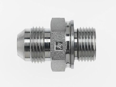 Brennan Industries 7001-06-14 Steel Straight Conversion Adapter Fitting, 9/16"-18 Male JIC x M14 x 1.5 MMORR in Saudi Arabia