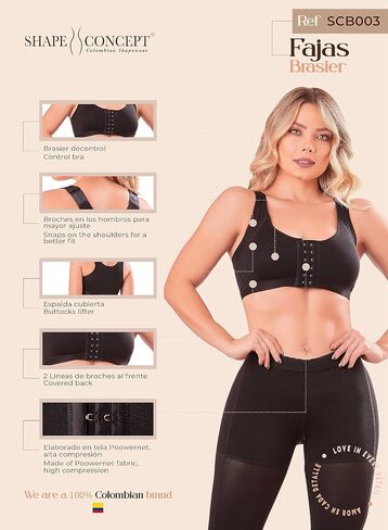 SHAPE CONCEPT Compression Bra Post Surgery Posture Bras for Women Brasier Post Operatorio 003 Beige in Saudi Arabia