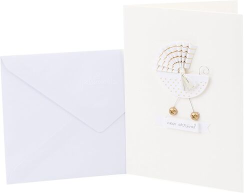 Hallmark Signature Baby Shower Card for New Parents (Stroller) Welcome New Baby, Congratulations, Gender Reveal in Saudi Arabia
