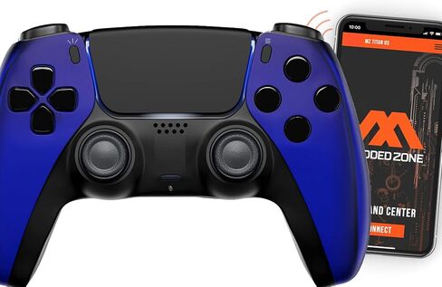 MODDEDZONE Black/GOld Custom Rapid Fire، مضاد للارتداد، وحدات تحكم لاسلكية MODDED لجهاز PS5 والكمبيوتر الشخصي - تصميمات فريدة، تعديلات ذكية لوحدة تحكم ps5 التي يتم التحكم فيها بواسطة التطبيق. الأفضل لألعاب FPS in Saudi Arabia