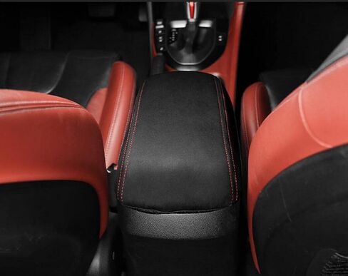 JUIVEEL 1 Piece Memory Foam Car Armrest Cushion Pad Center Console Armrest Cover Cushion Compatible with Hyundai Veloster JS N line 2019-2022 Accessories(Black Covering with Blue Line Stitches) in Saudi Arabia