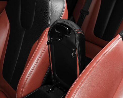 JUIVEEL 1 Piece Memory Foam Car Armrest Cushion Pad Center Console Armrest Cover Cushion Compatible with Hyundai Veloster JS N line 2019-2022 Accessories(Black Covering with Blue Line Stitches) in Saudi Arabia